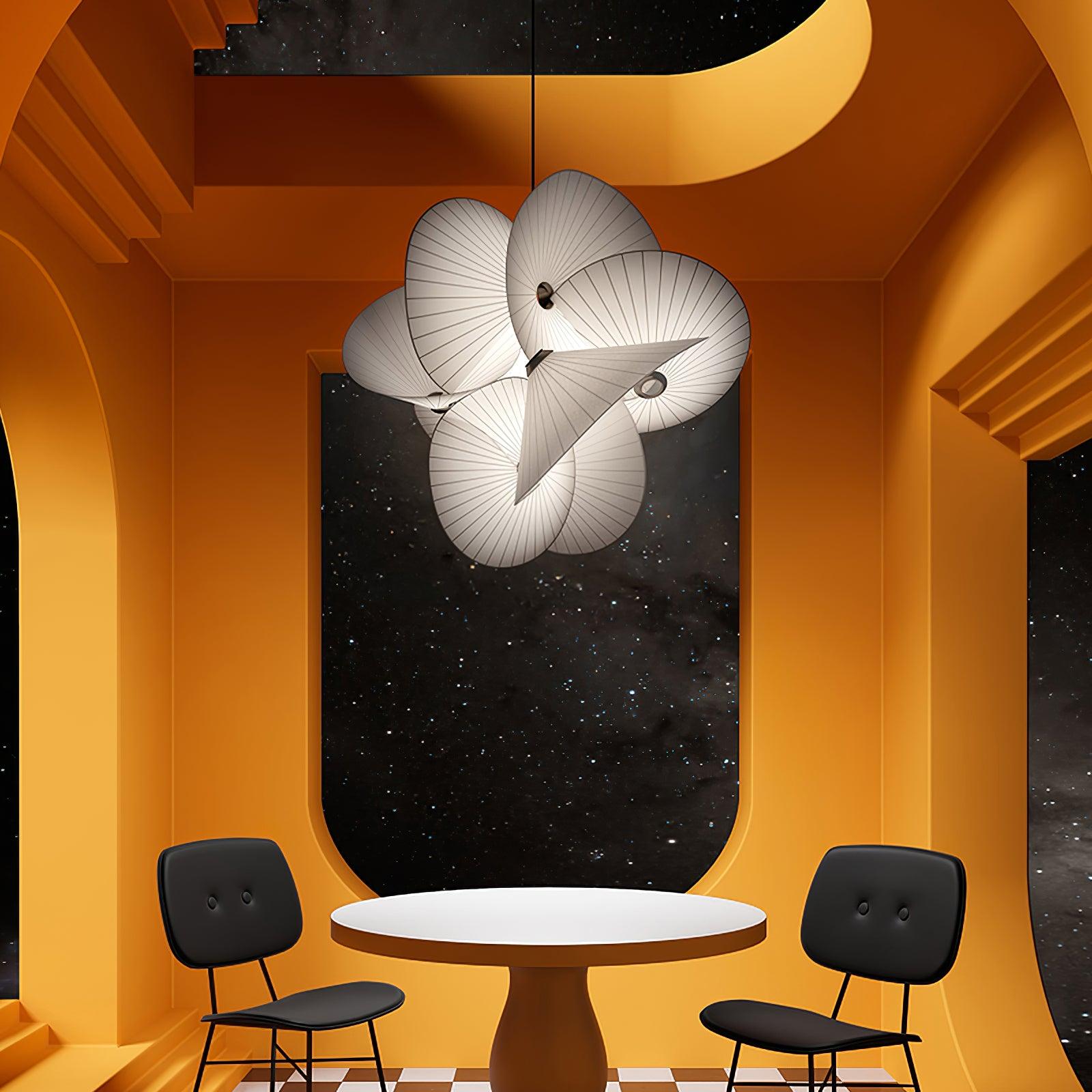 Solarare Fabric Artistic Pendant Light-Neutral Decor