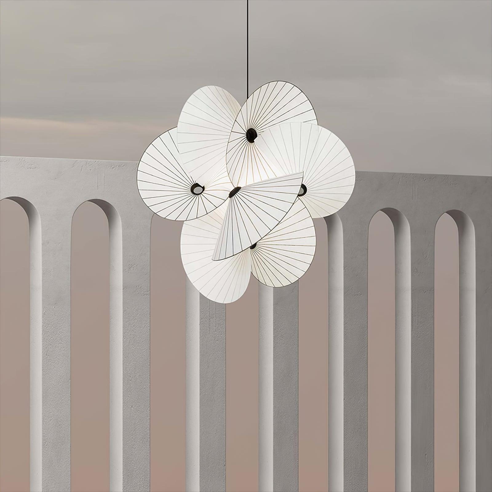 Solarare Fabric Artistic Pendant Light-Neutral Decor