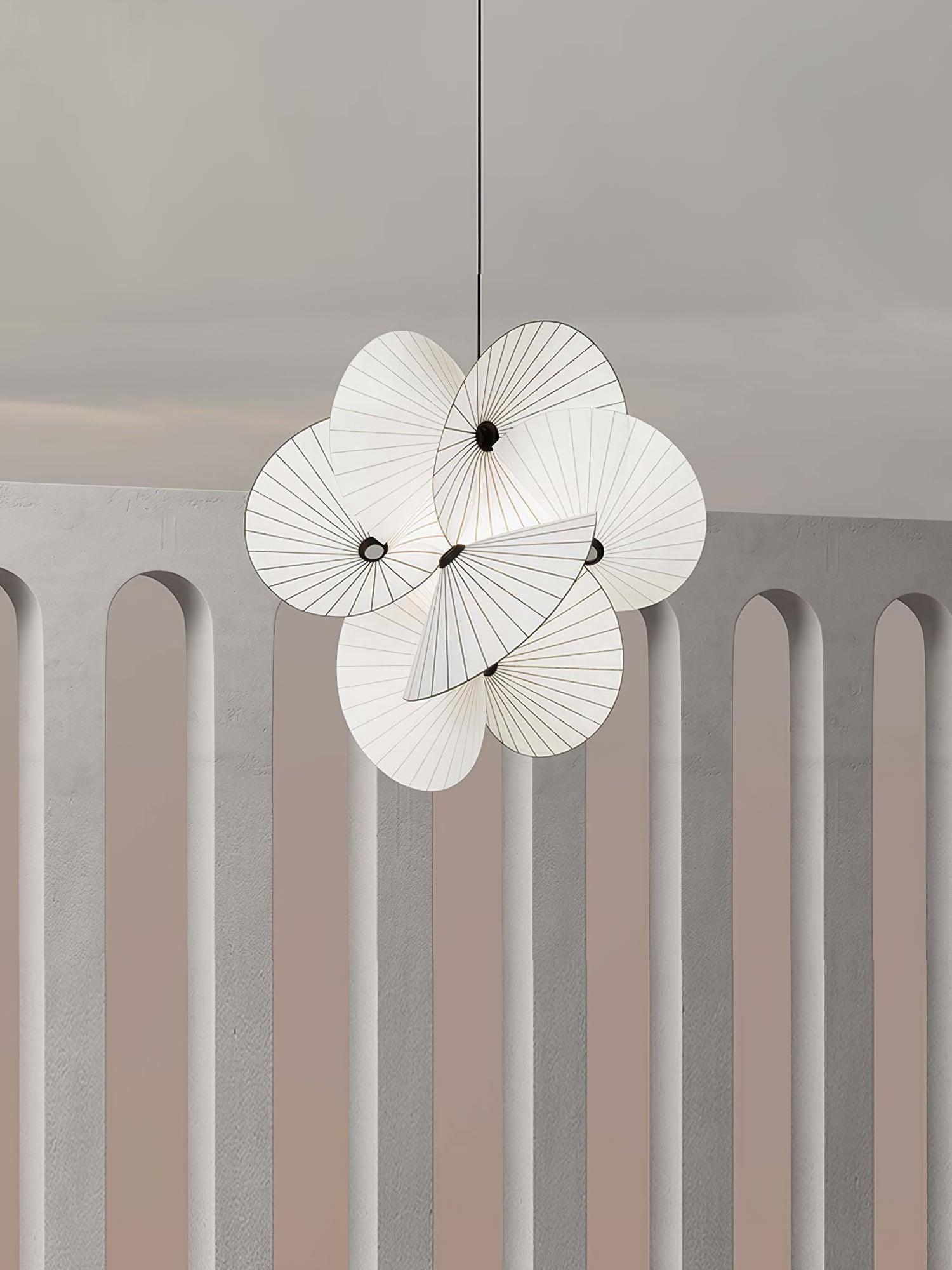 Solarare Fabric Artistic Pendant Light-Neutral Decor