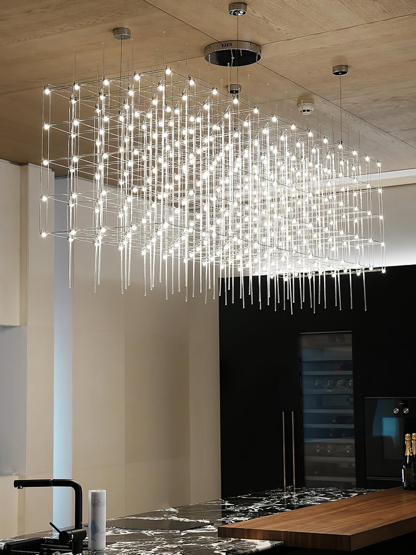 Avtalan Postmodern Luxury Cube Pendant Light-Neutral Decor