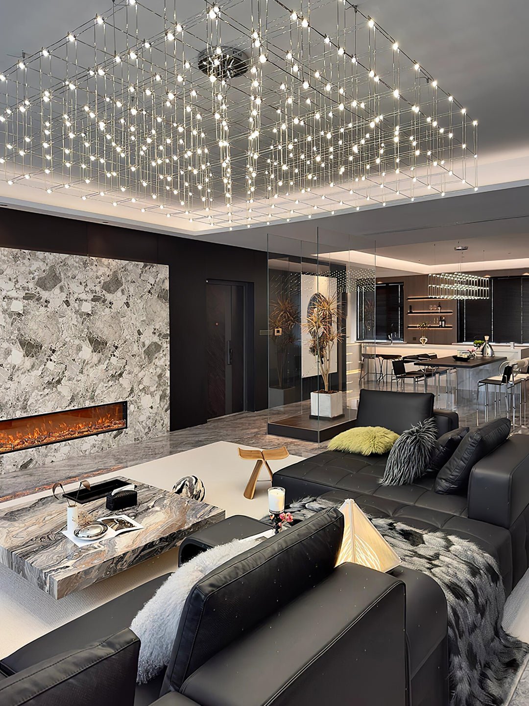Avtalan Postmodern Luxury Cube Pendant Light-Neutral Decor