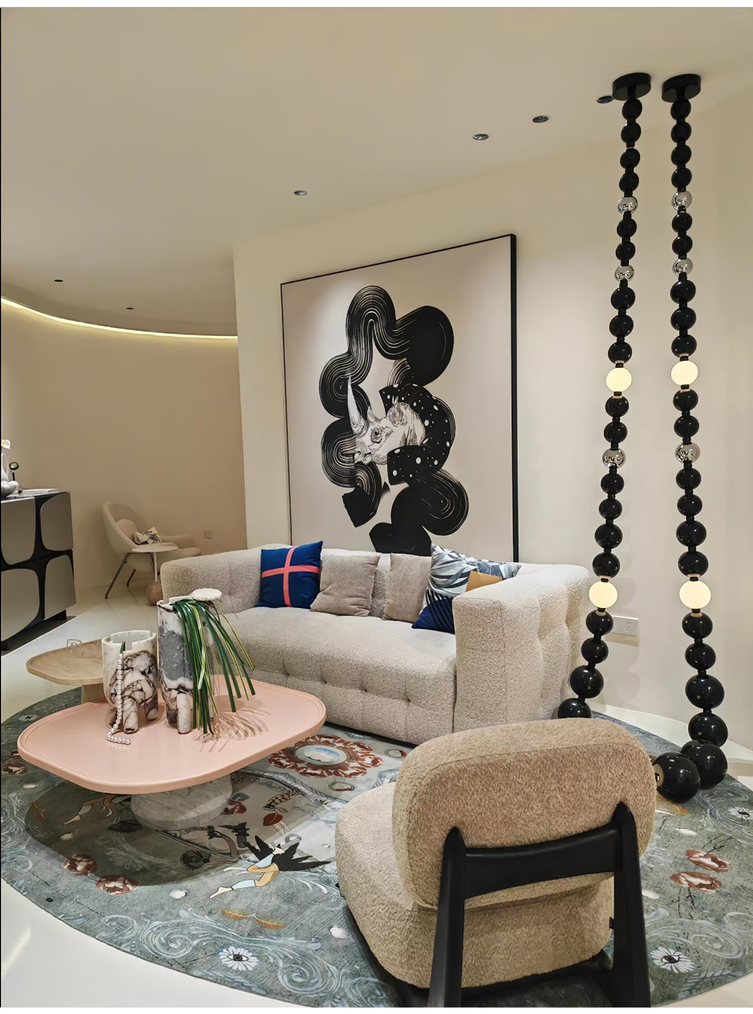 Nysolisra Modern Glass Chandelier-Neutral Decor