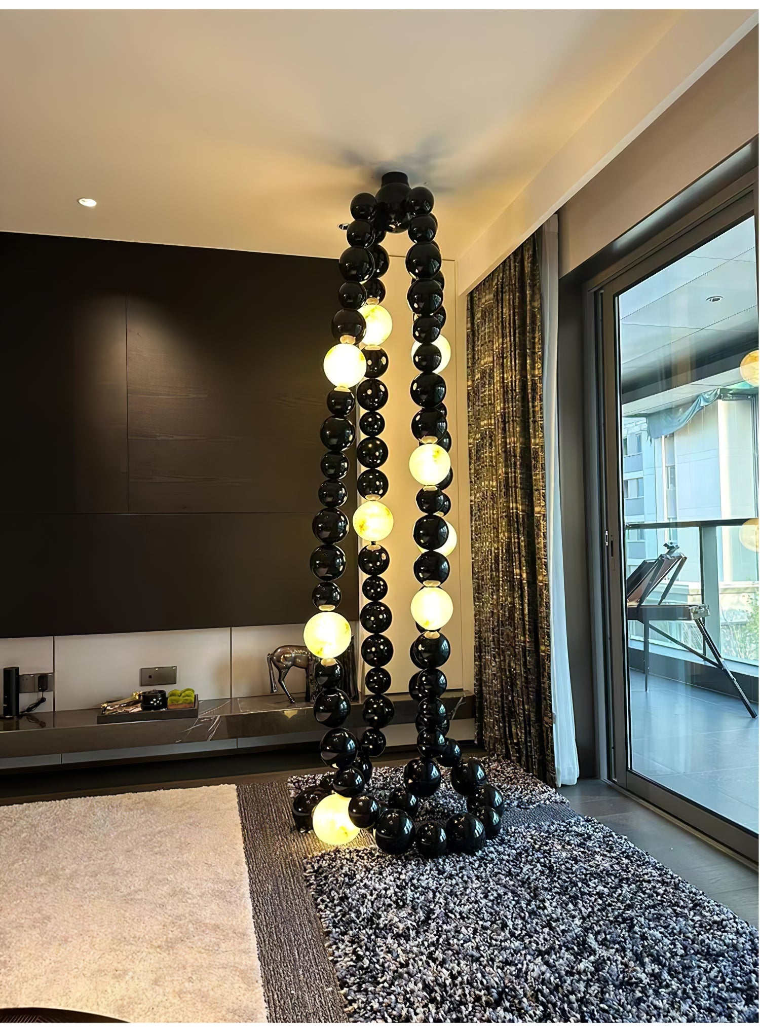 Nysolisra Modern Glass Chandelier-Neutral Decor