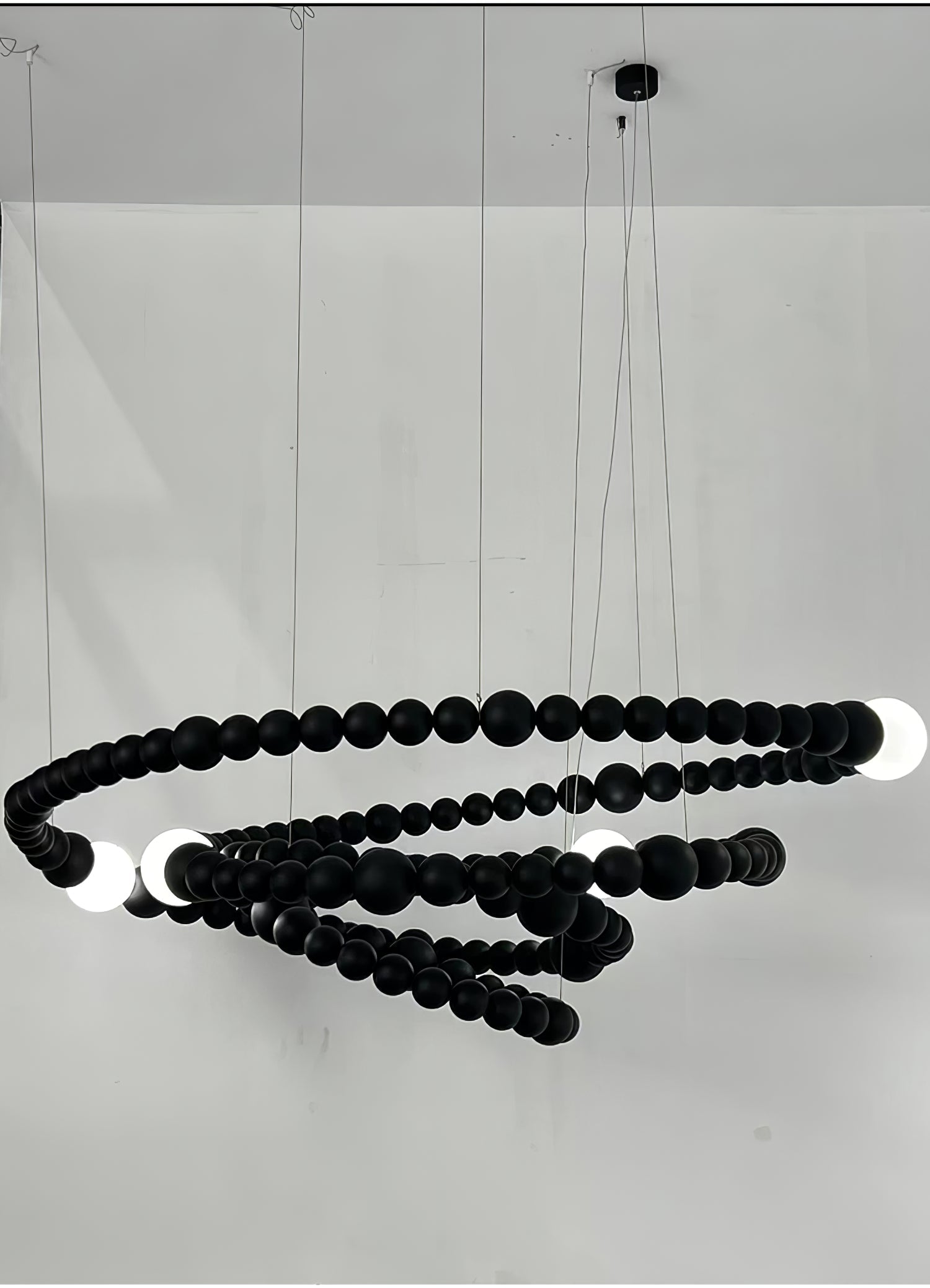 Nysolisra Modern Glass Chandelier-Neutral Decor