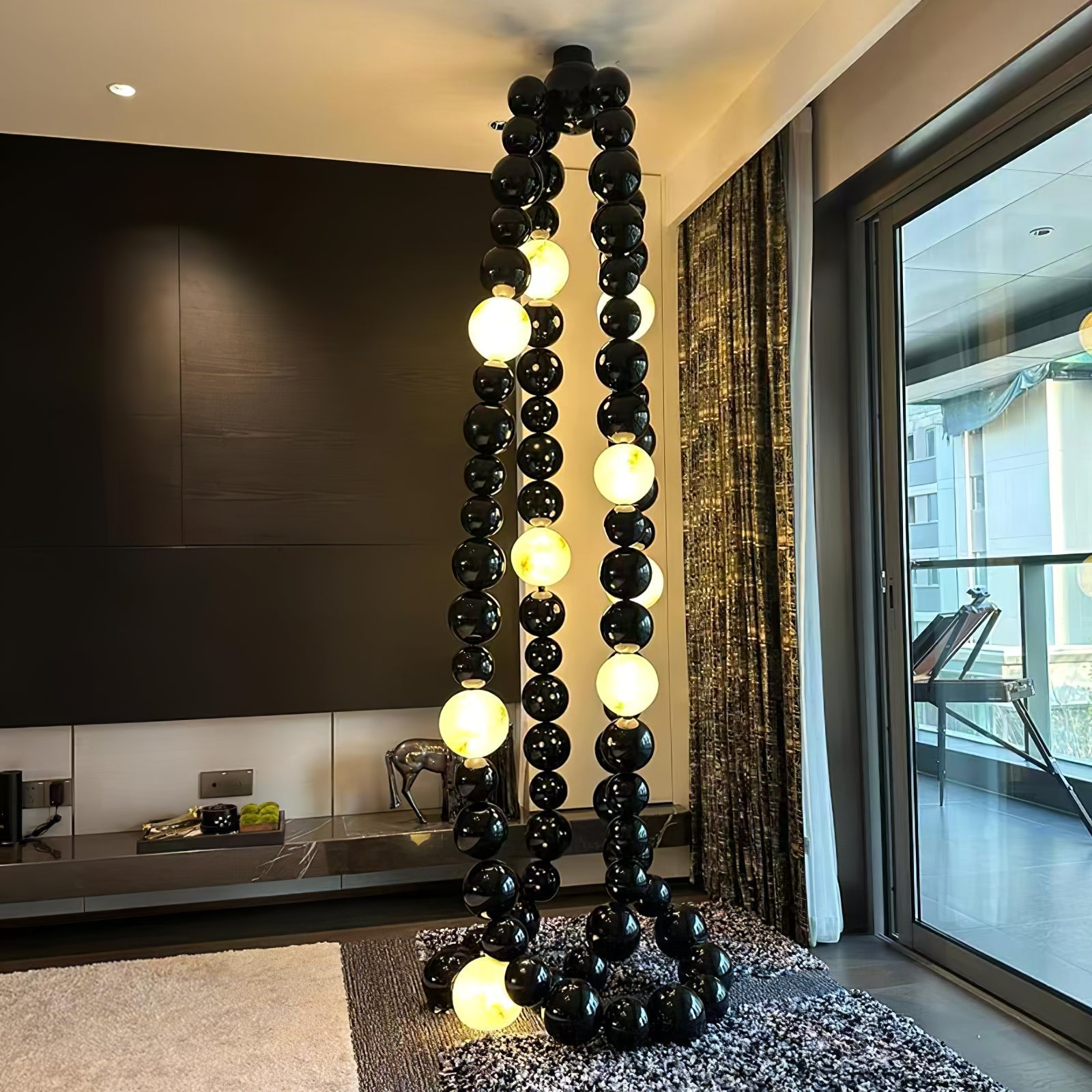 Nysolisra Modern Glass Chandelier-Neutral Decor