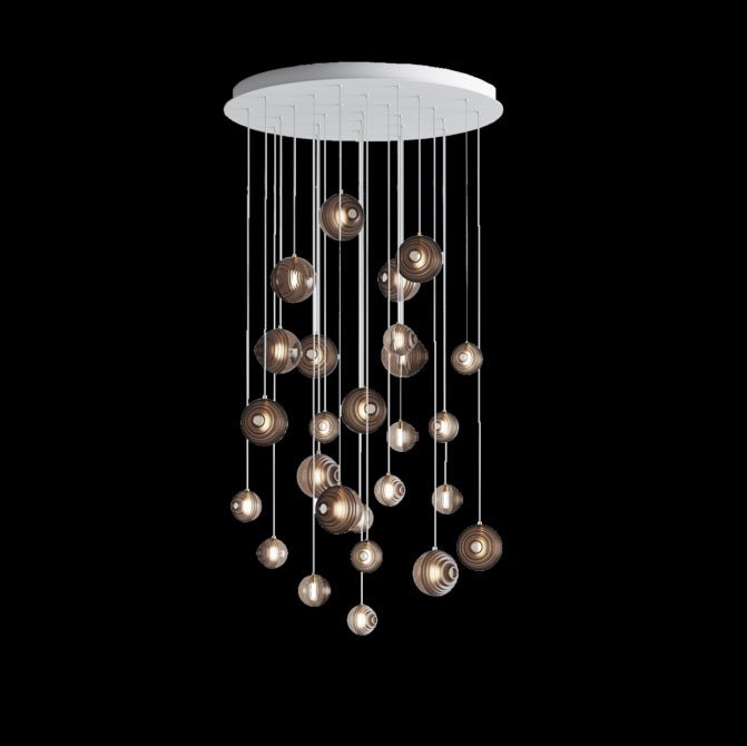 Cosmic Sphere Cascade Chandelier-Neutral Decor