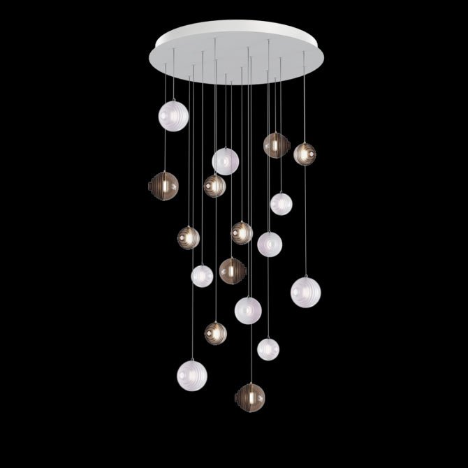 Cosmic Sphere Cascade Chandelier-Neutral Decor