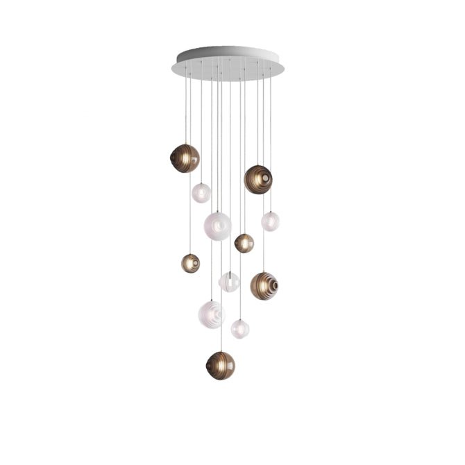 Cosmic Sphere Cascade Chandelier-Neutral Decor