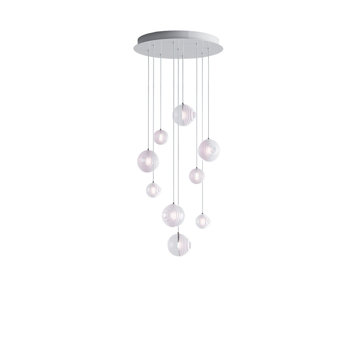 Cosmic Sphere Cascade Chandelier-Neutral Decor
