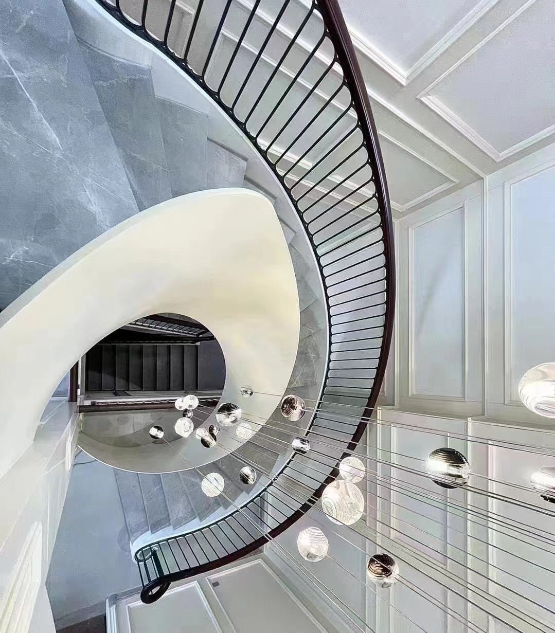 Cosmic Sphere Cascade Chandelier-Neutral Decor