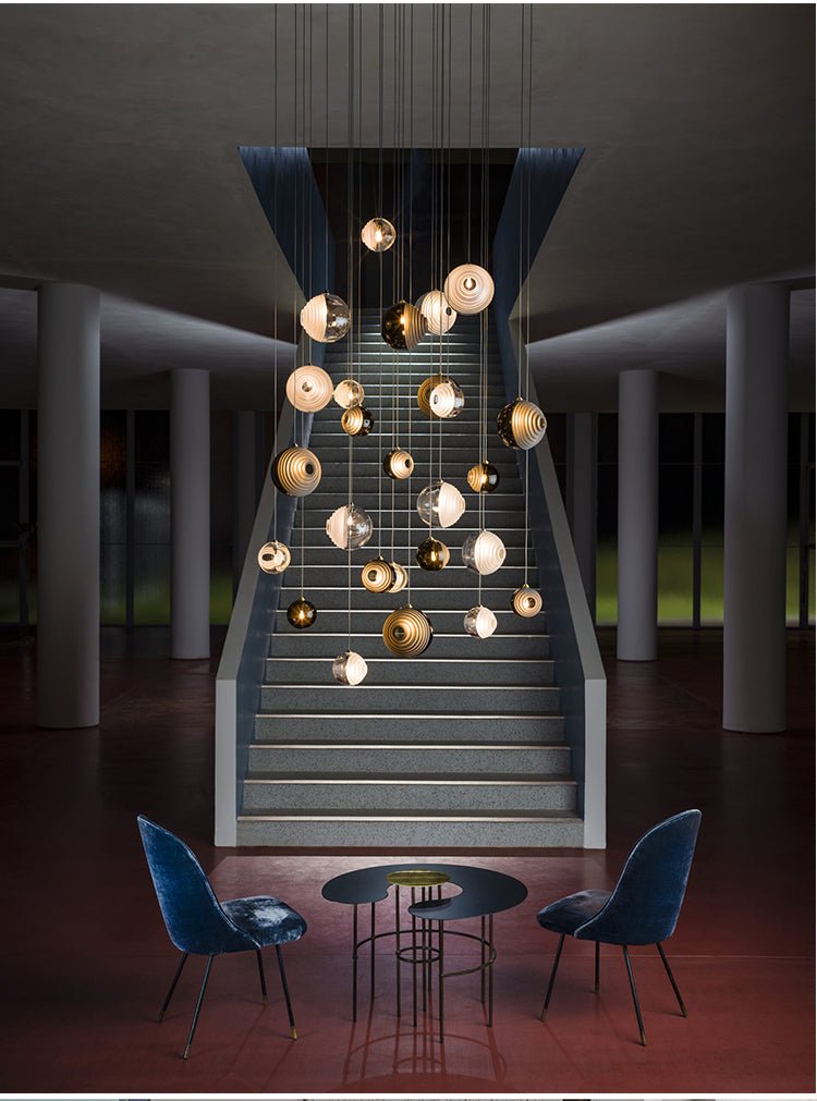 Cosmic Sphere Cascade Chandelier-Neutral Decor