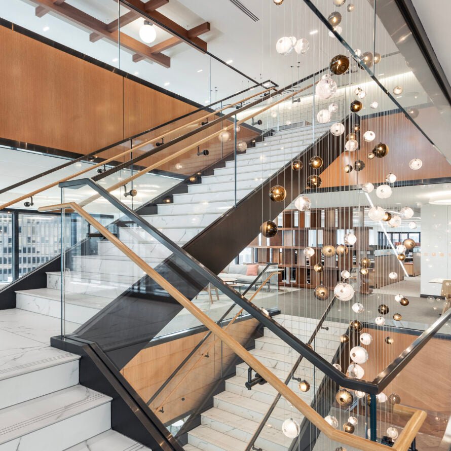 Cosmic Sphere Cascade Chandelier-Neutral Decor
