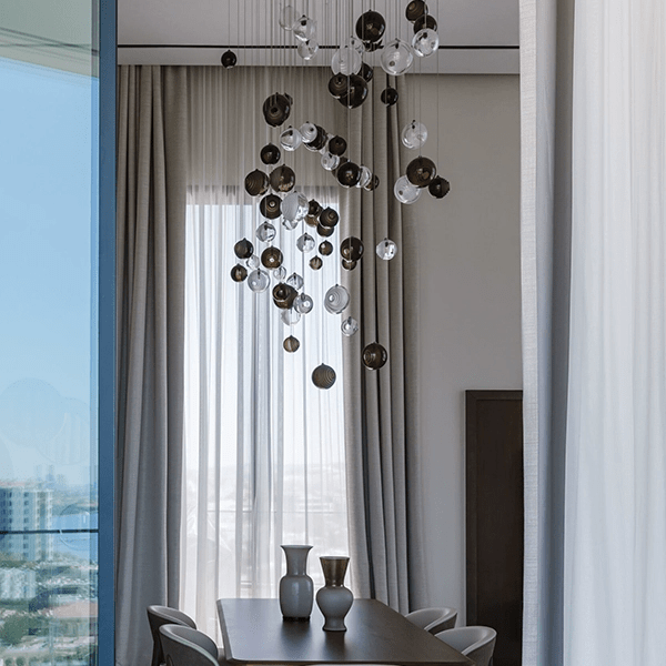 Cosmic Sphere Cascade Chandelier-Neutral Decor