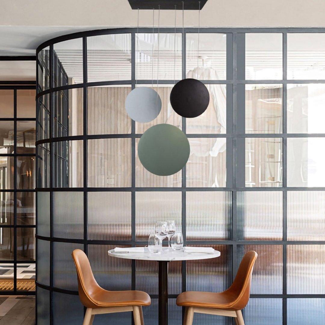 Arisha Modern Pendant Light, Metal, Black/White/Green/Gray - Neutral Decor