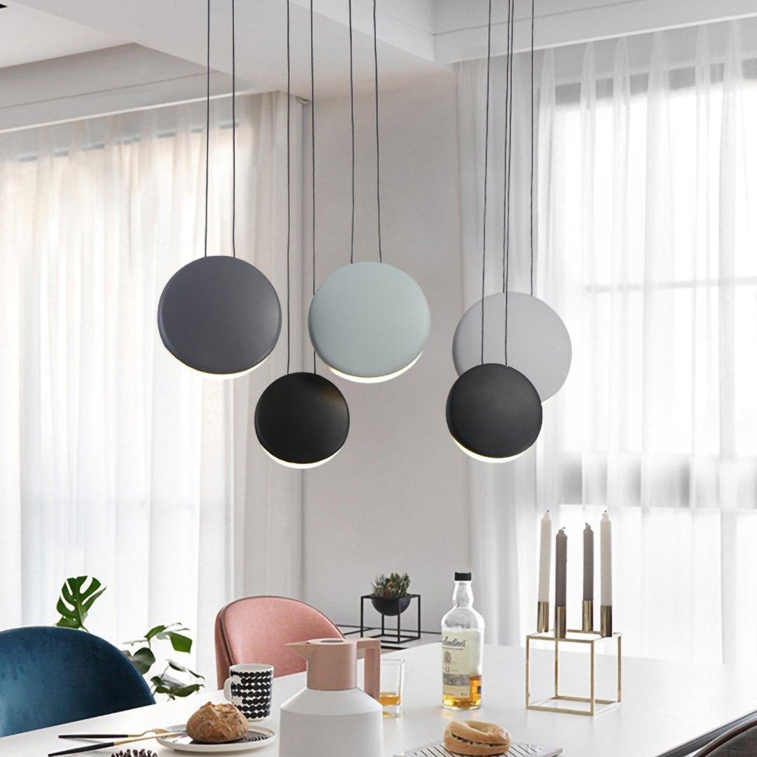 Arisha Modern Pendant Light, Metal, Black/White/Green/Gray - Neutral Decor