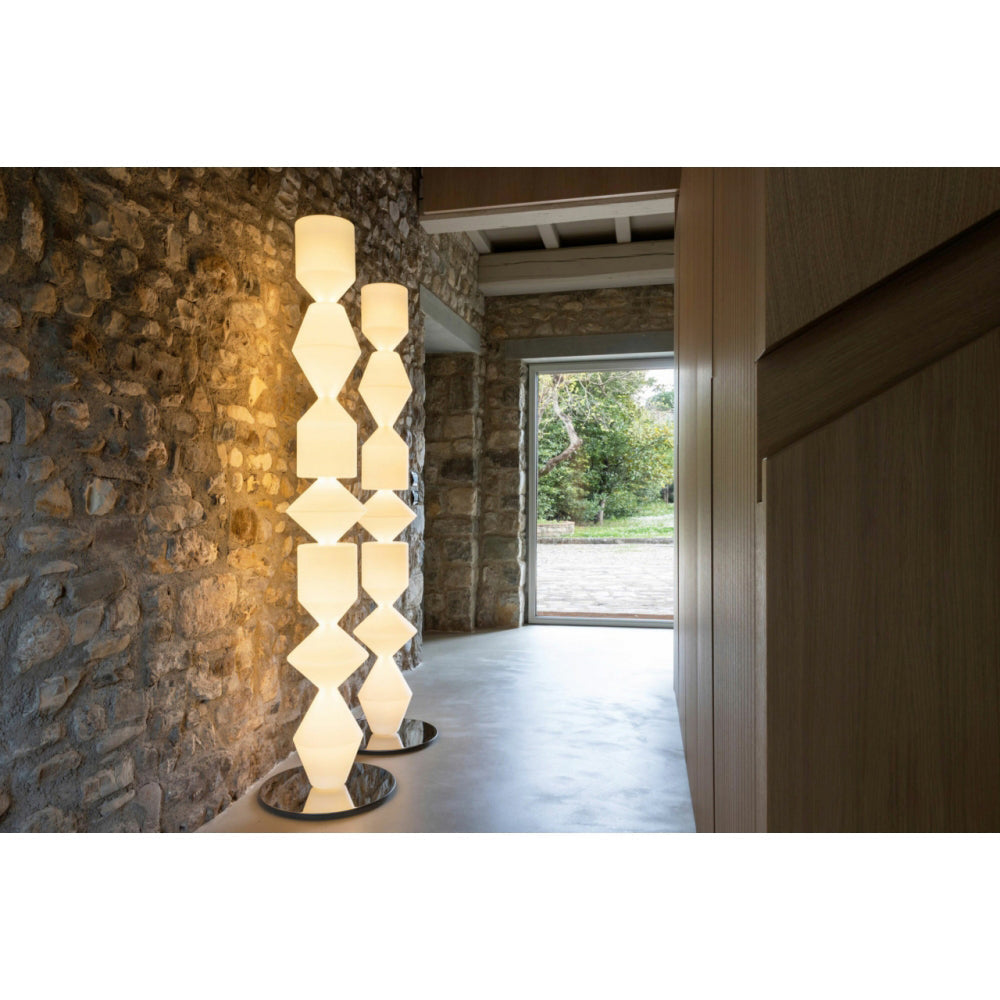 Detail shot of the lamp head providing indirect light.