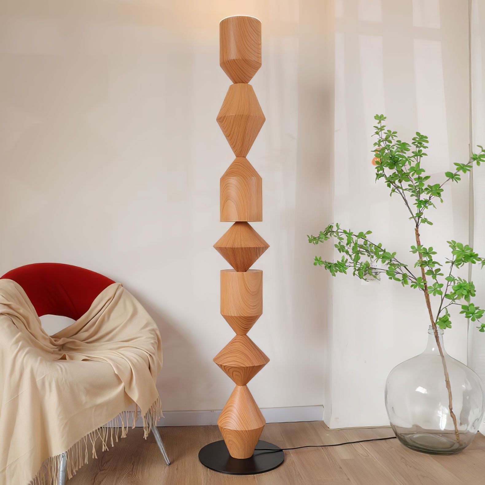 Drisen Minimalist Wood Floor Lamp-Neutral Decor