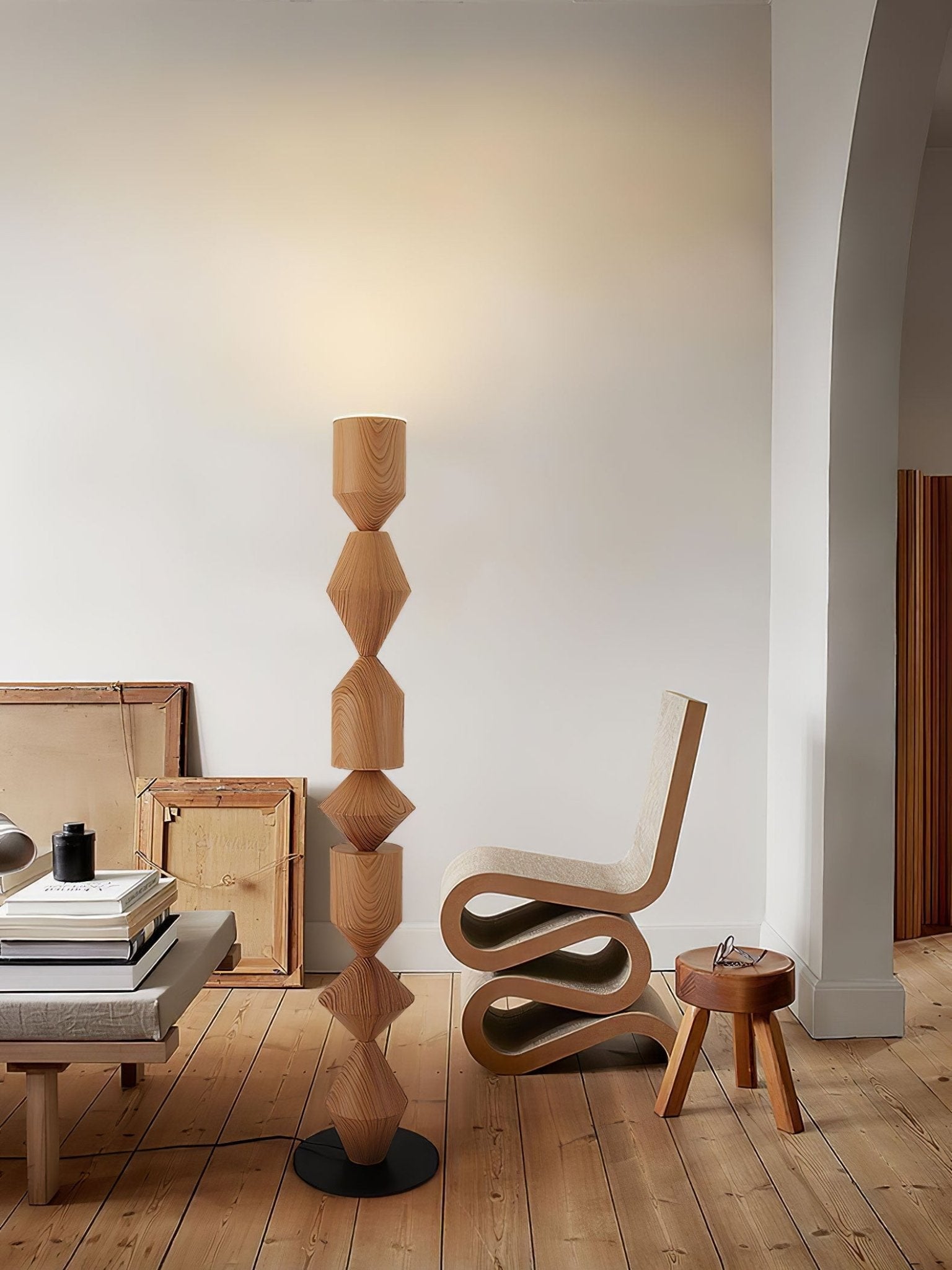 Drisen Minimalist Wood Floor Lamp-Neutral Decor