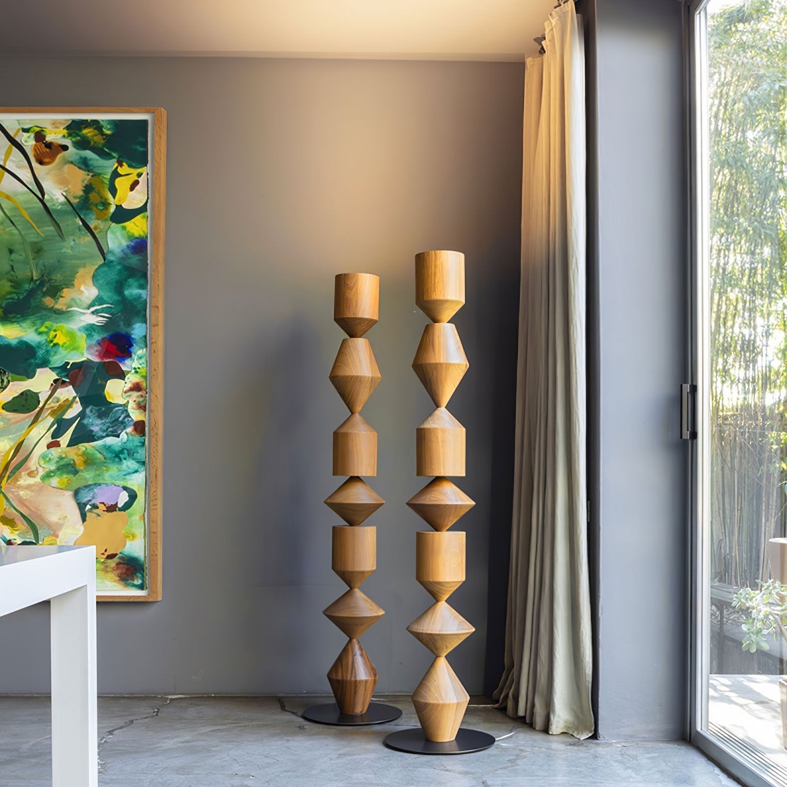 Drisen Minimalist Wood Floor Lamp-Neutral Decor