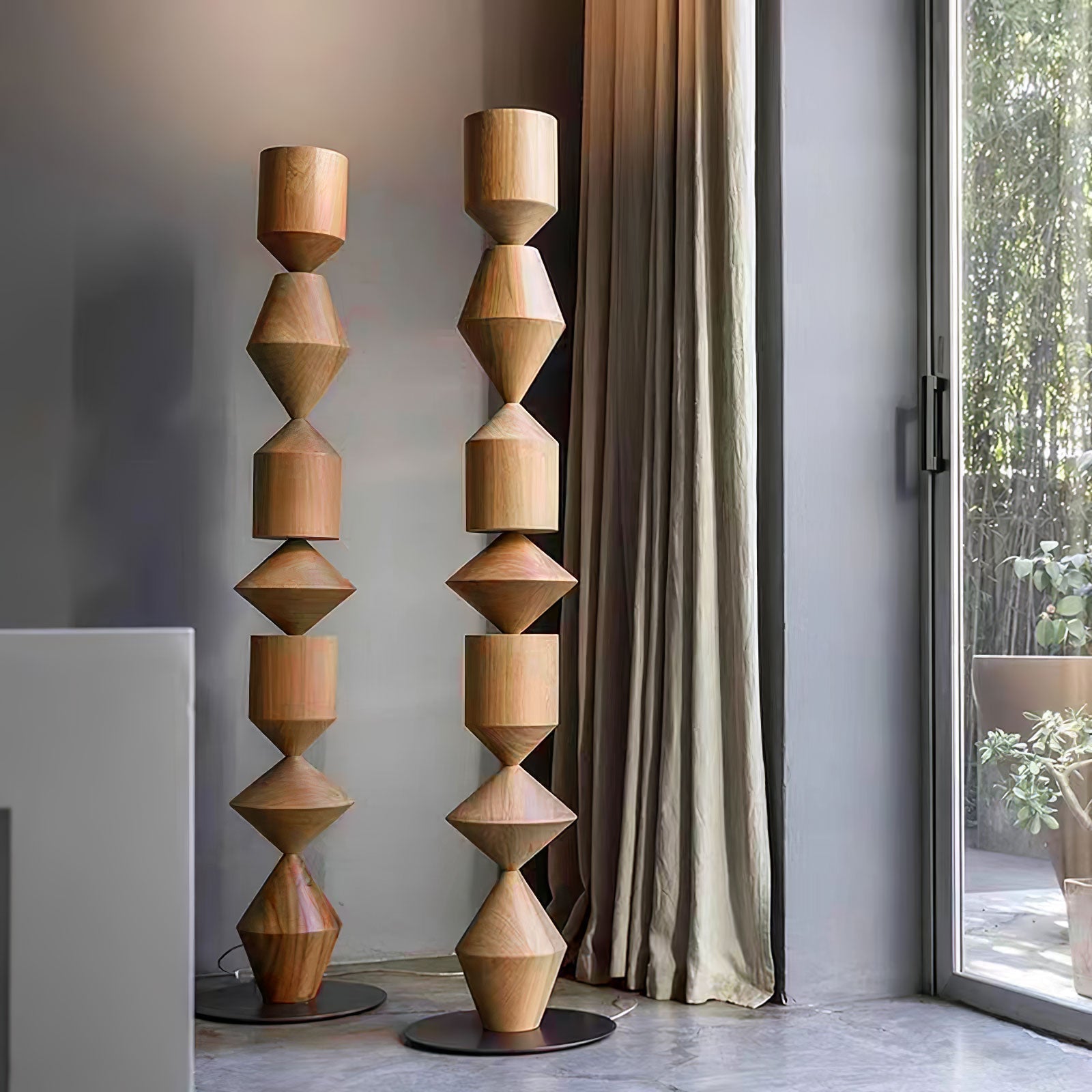 Drisen Minimalist Wood Floor Lamp-Neutral Decor