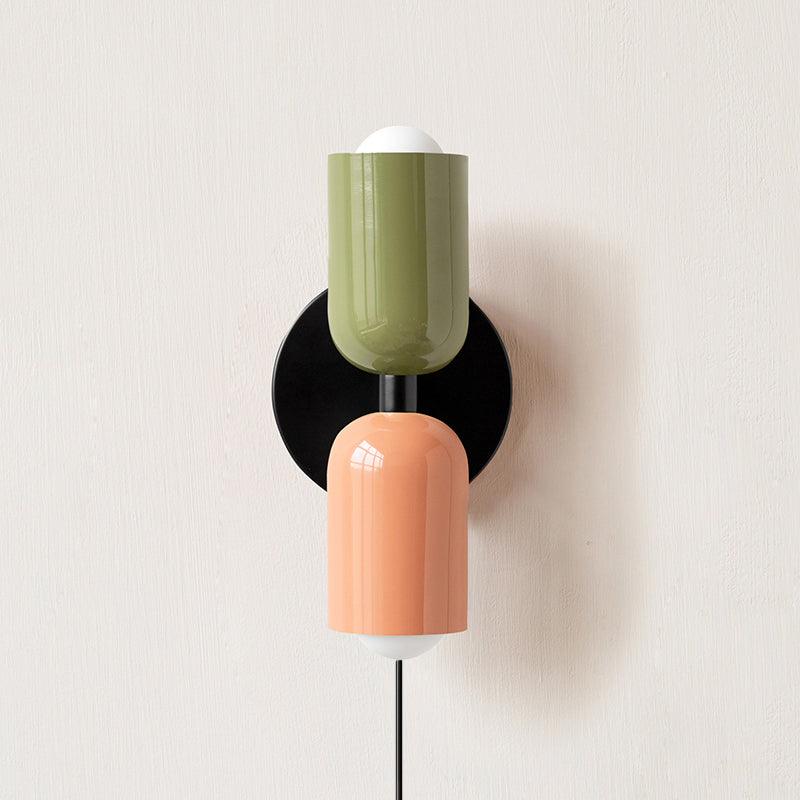 Lustra Wall Lamp Green Black Minimalist Plug-In-Neutral Decor