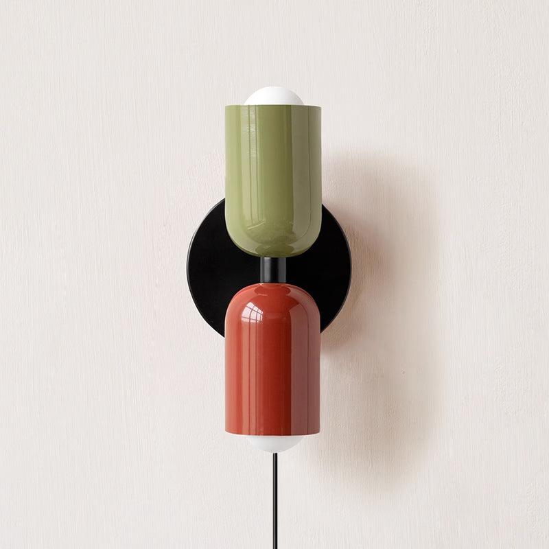 Lustra Wall Lamp Green Black Minimalist Plug-In-Neutral Decor