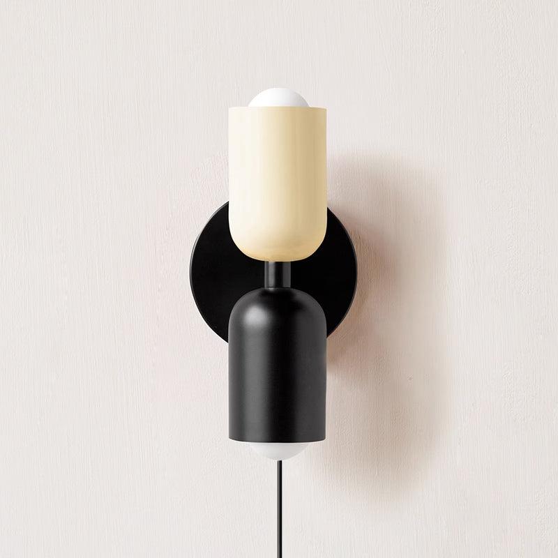 Lustra Wall Lamp Green Black Minimalist Plug-In-Neutral Decor