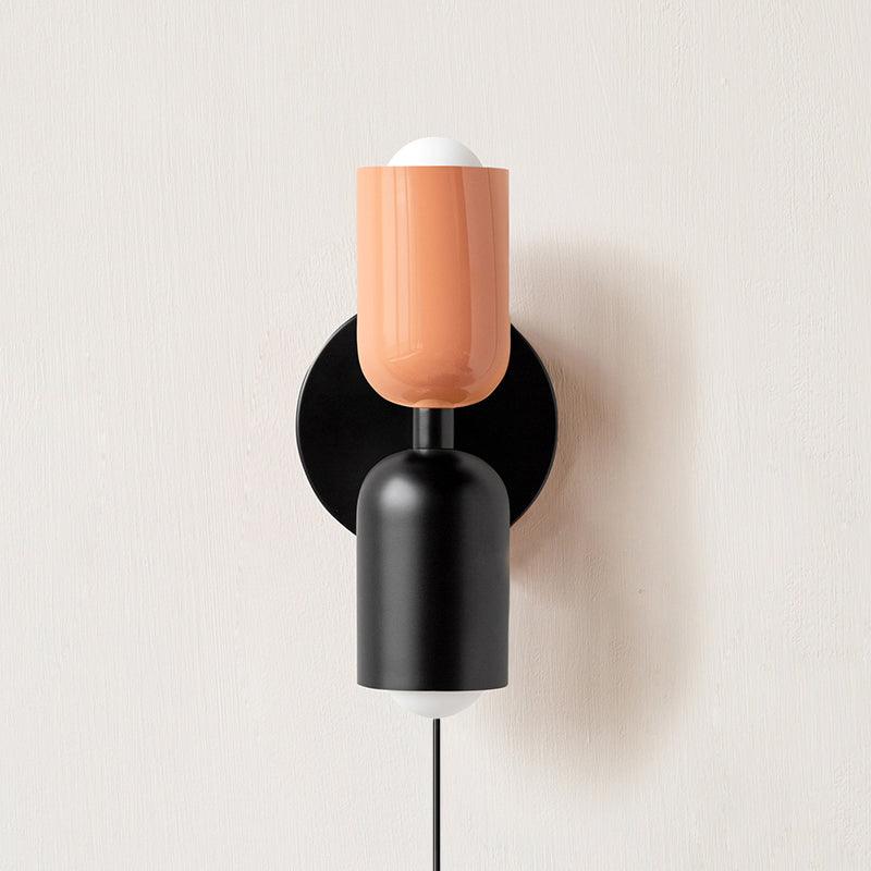 Lustra Wall Lamp Green Black Minimalist Plug-In-Neutral Decor