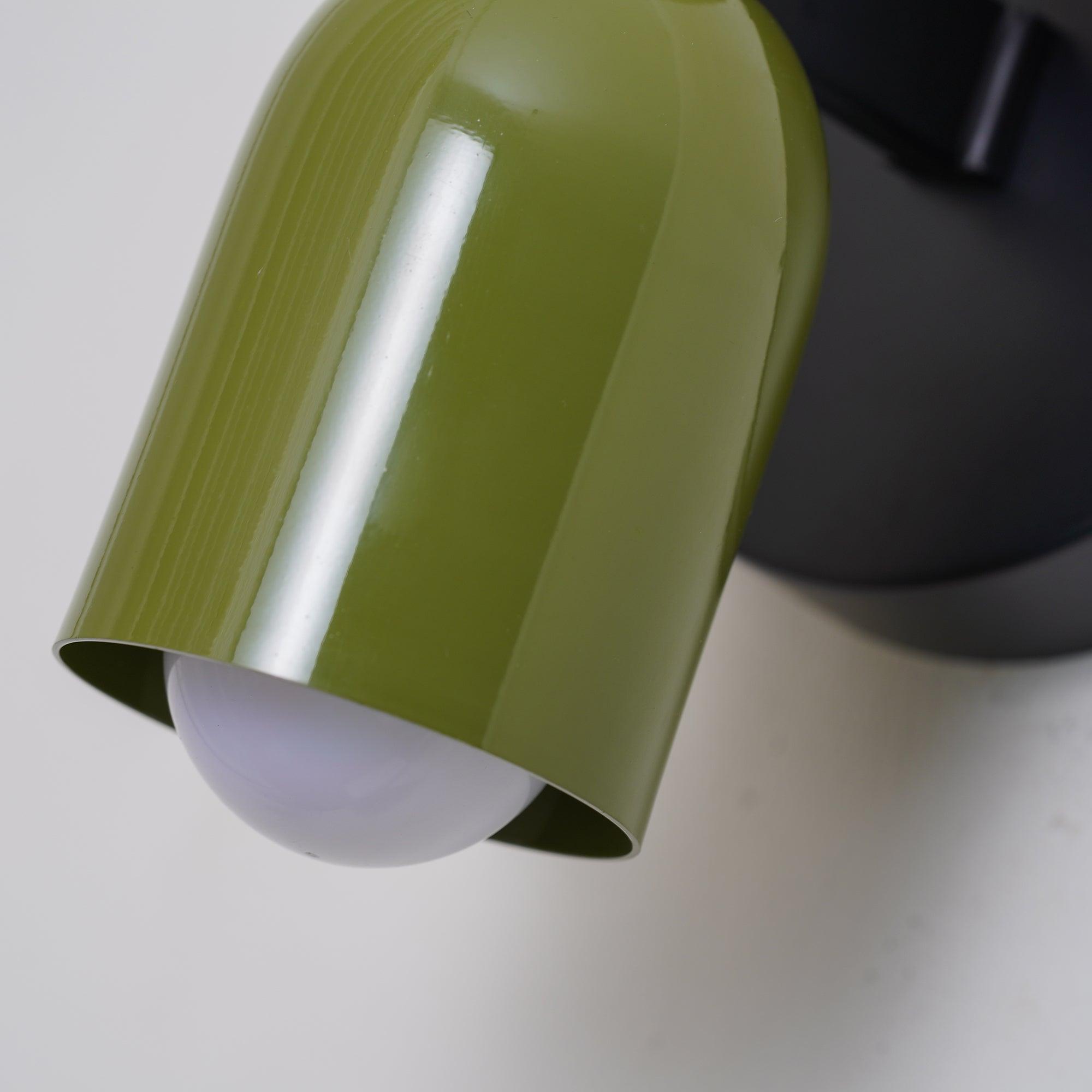 Lustra Wall Lamp Green Black Minimalist Plug-In-Neutral Decor