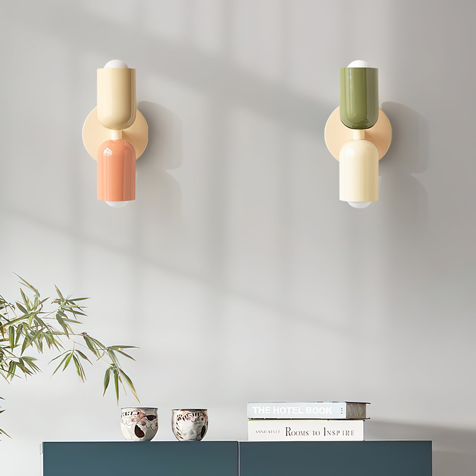 Lustra Wall Lamp Green Black Minimalist Plug-In-Neutral Decor