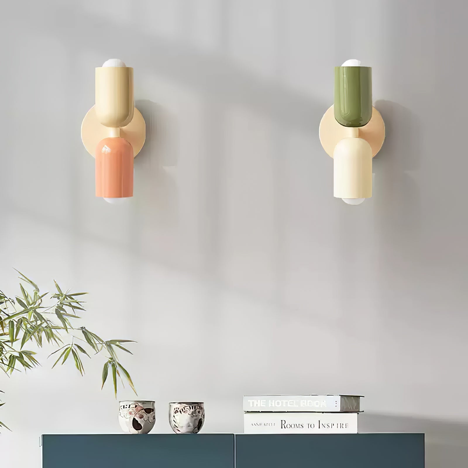 Lustra Wall Lamp Green Black Minimalist Plug-In-Neutral Decor
