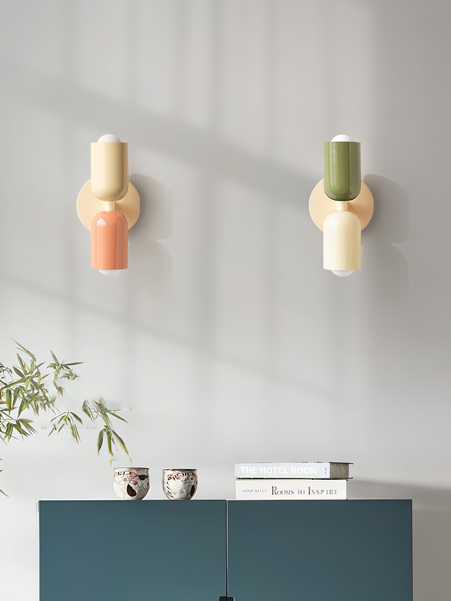 Lustra Wall Lamp Green Black Minimalist Plug-In-Neutral Decor
