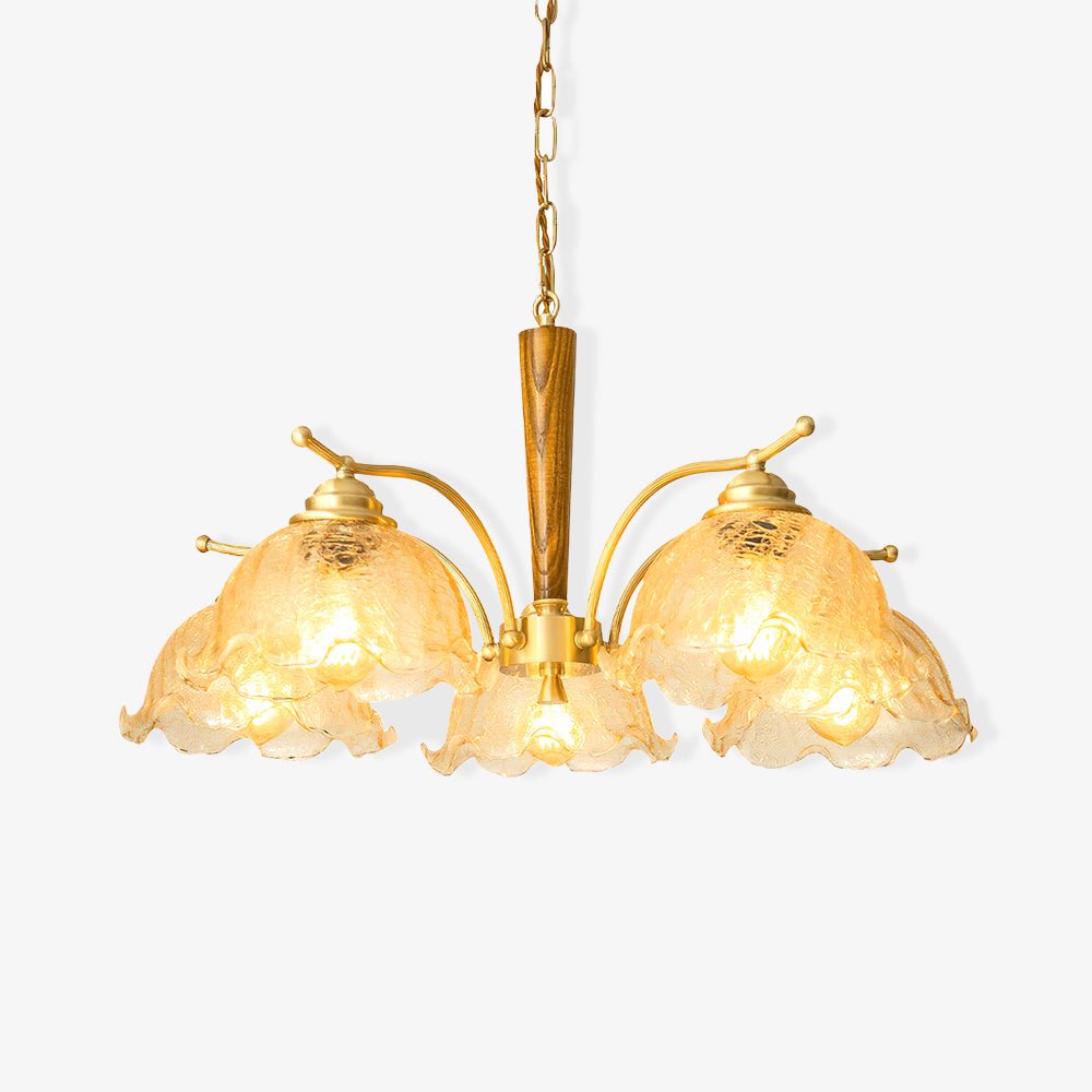 Orchid Vintage Glass Chandelier-Neutral Decor