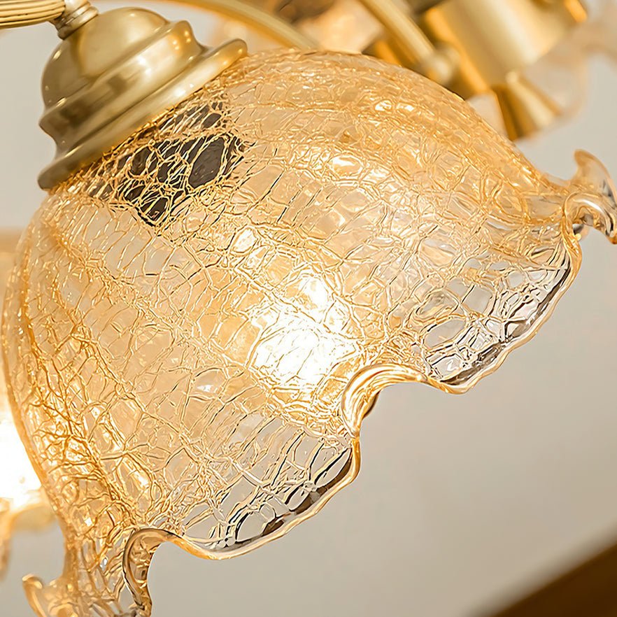 Orchid Vintage Glass Chandelier-Neutral Decor