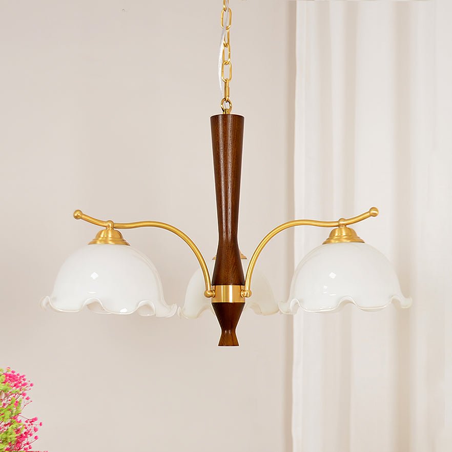 Orchid Vintage Glass Chandelier-Neutral Decor