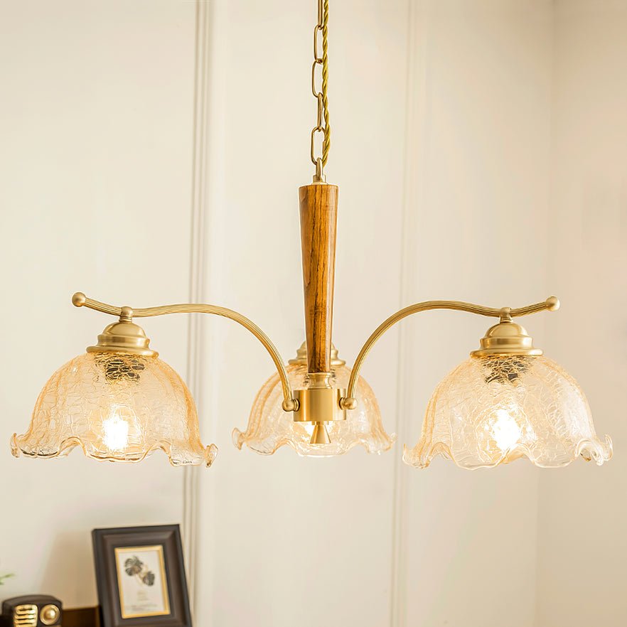 Orchid Vintage Glass Chandelier-Neutral Decor