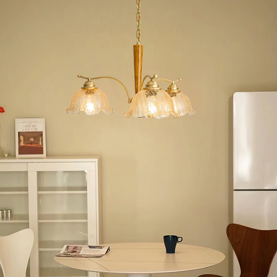 Orchid Vintage Glass Chandelier-Neutral Decor