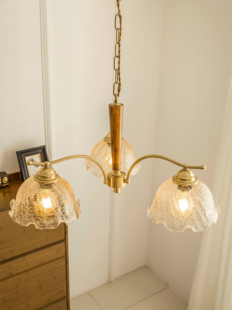 Orchid Vintage Glass Chandelier-Neutral Decor