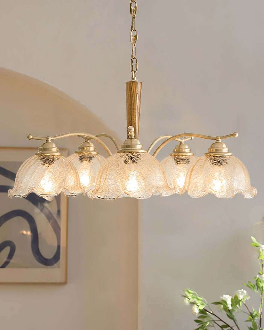 Orchid Vintage Glass Chandelier-Neutral Decor