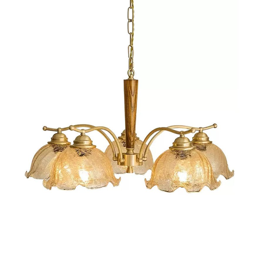 Orchid Vintage Glass Chandelier-Neutral Decor