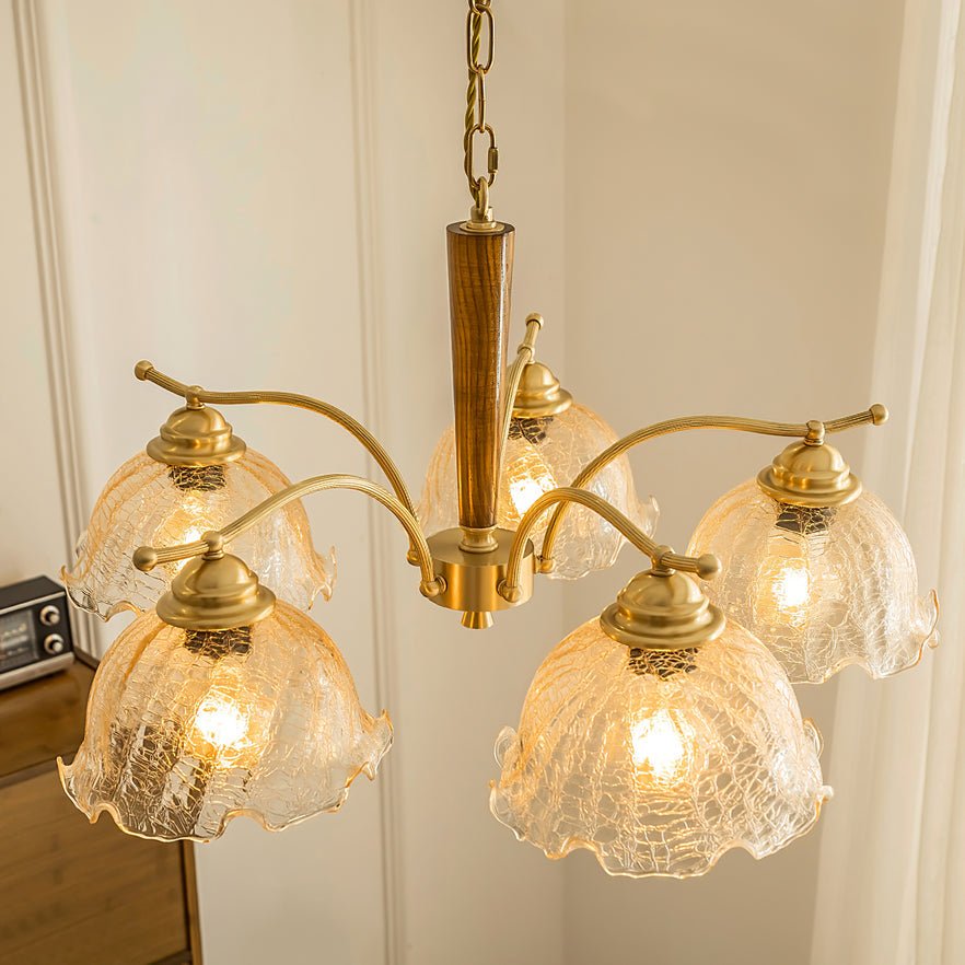 Orchid Vintage Glass Chandelier-Neutral Decor