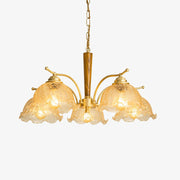 Orchid Vintage Glass Chandelier-Neutral Decor