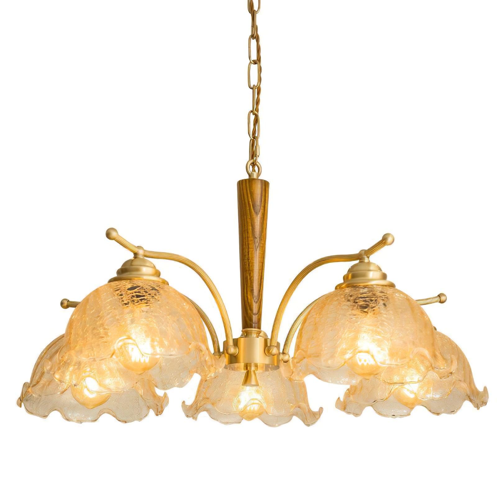 Orchid Vintage Glass Chandelier-Neutral Decor