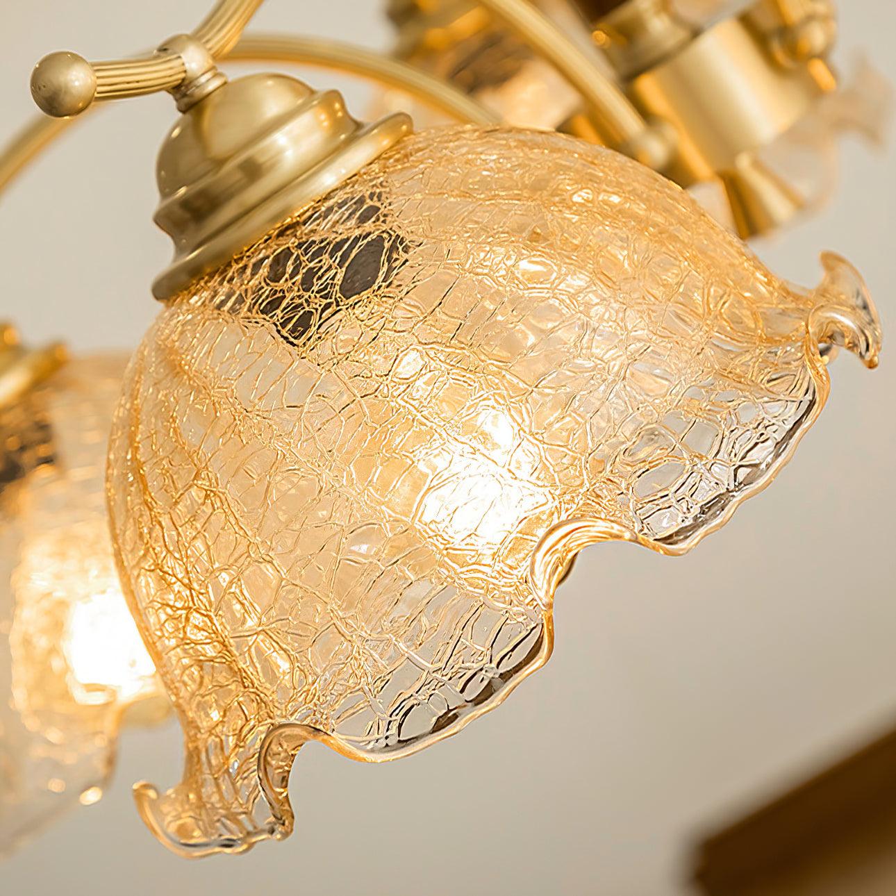 Orchid Vintage Glass Chandelier-Neutral Decor