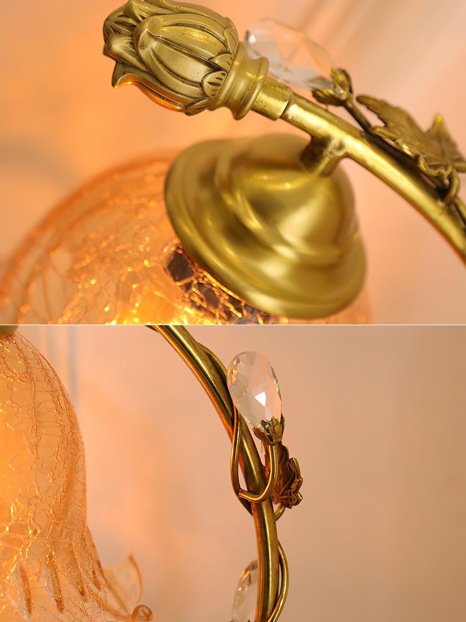 Flarce Brass Wood Table Lamp-Neutral Decor
