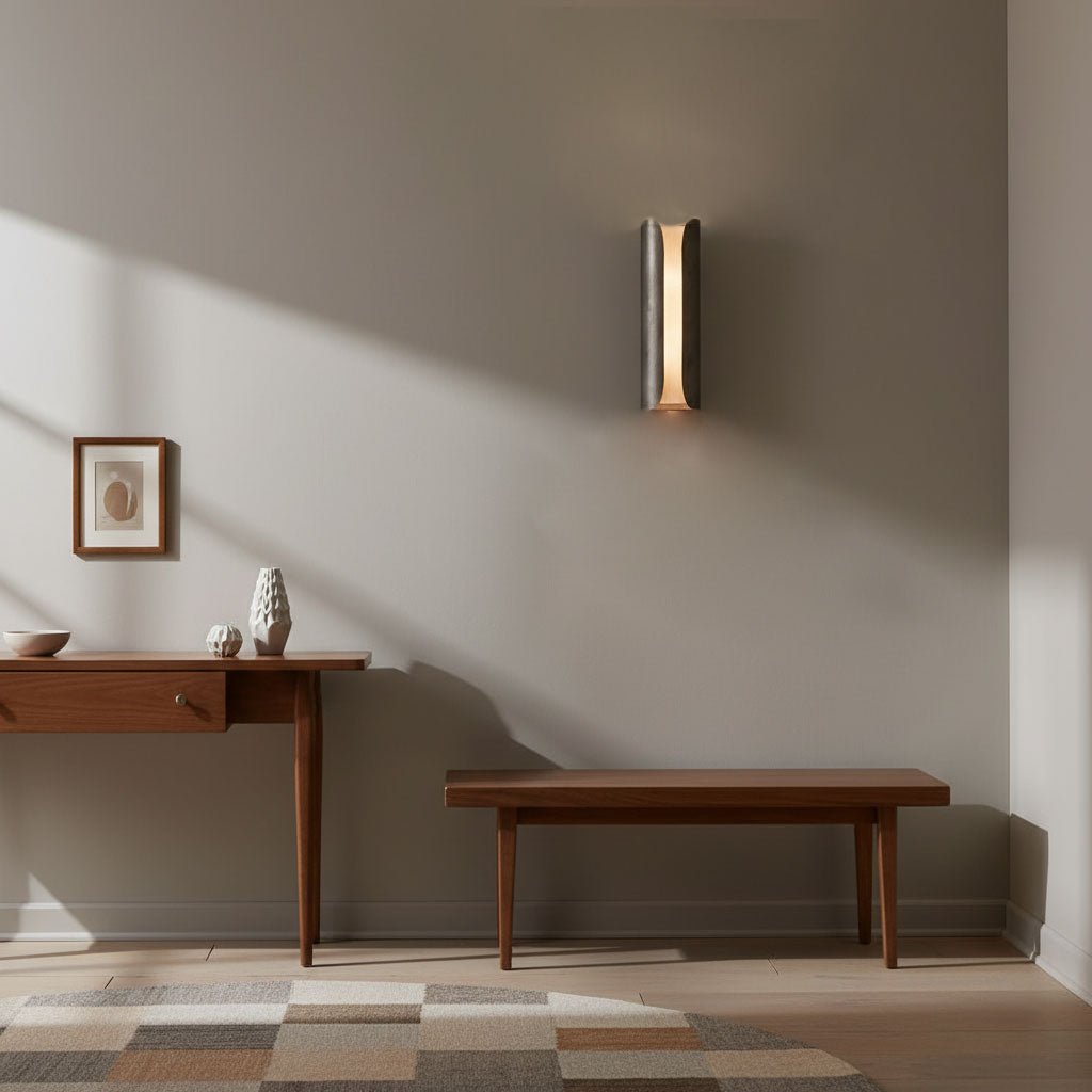 Cradled Alabaster Sconce-Neutral Decor