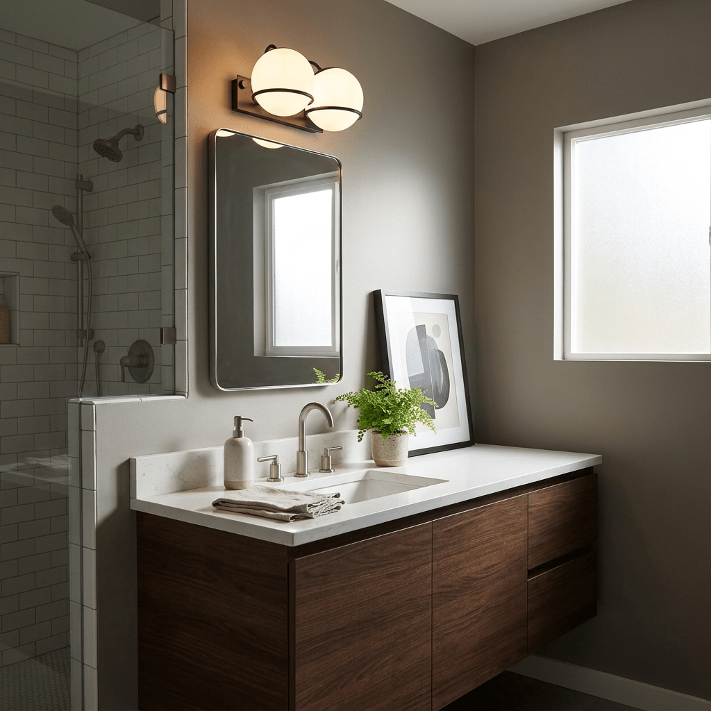 Cradled Globe Wall Sconce-Neutral Decor