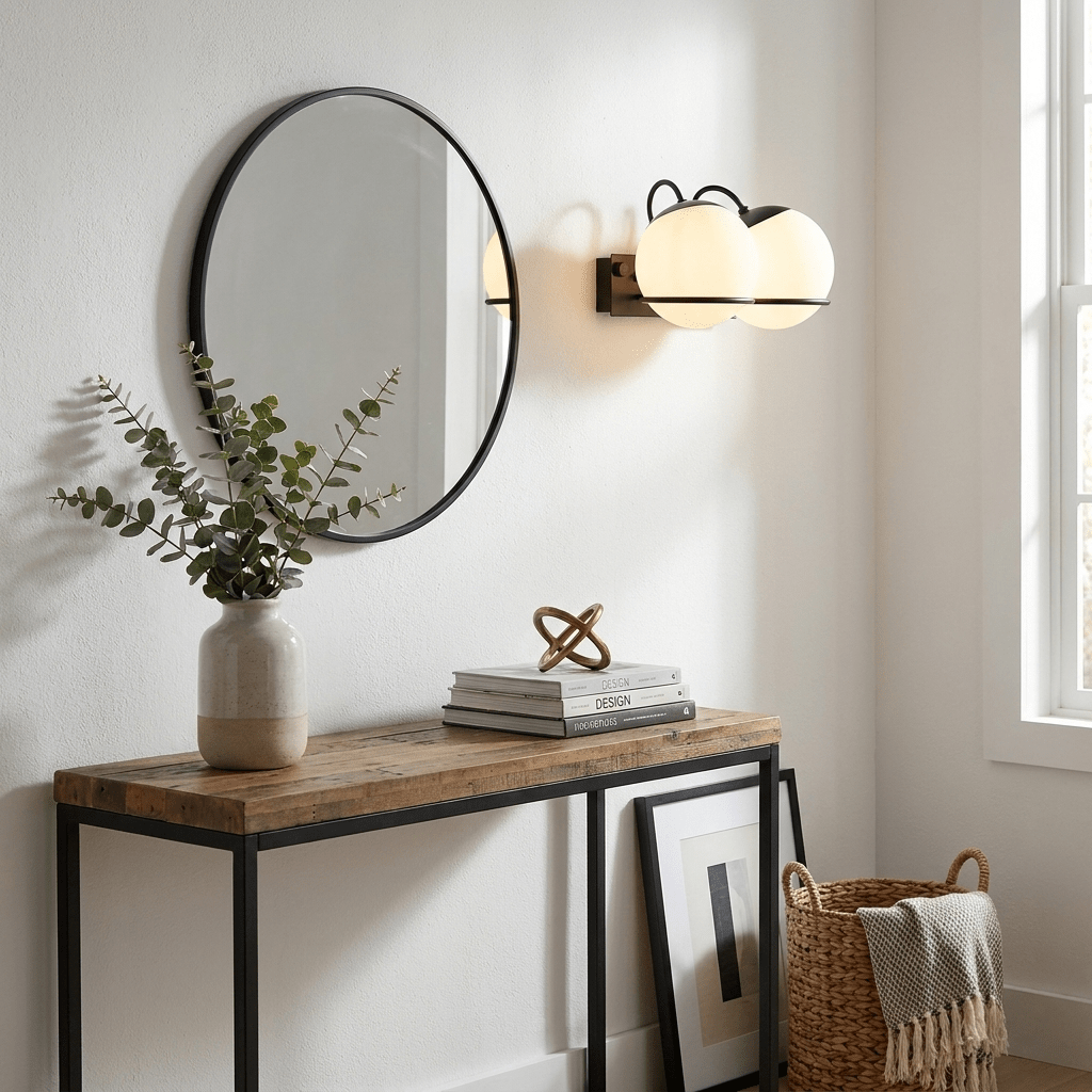 Cradled Globe Wall Sconce-Neutral Decor