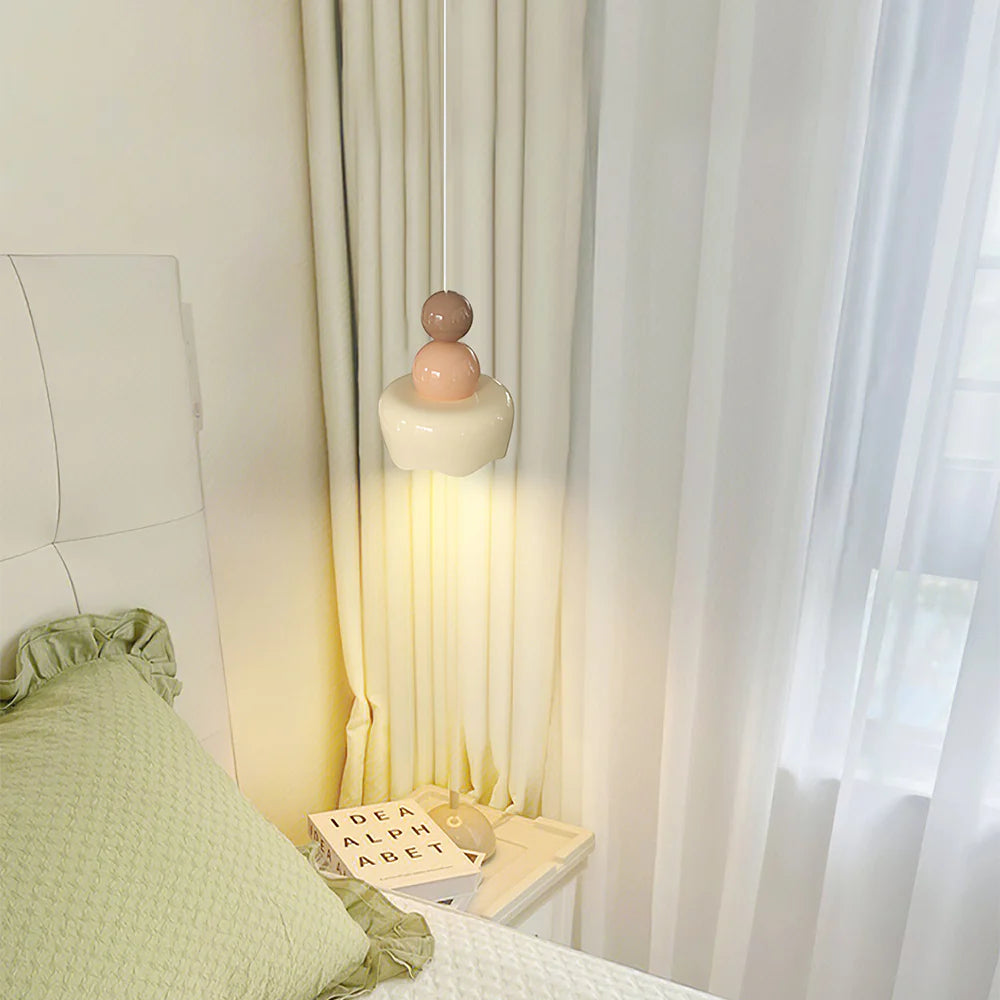 Valentina Sunny Rain Doll LED Pendant Light Cream Resin Bedroom - Neutral Decor