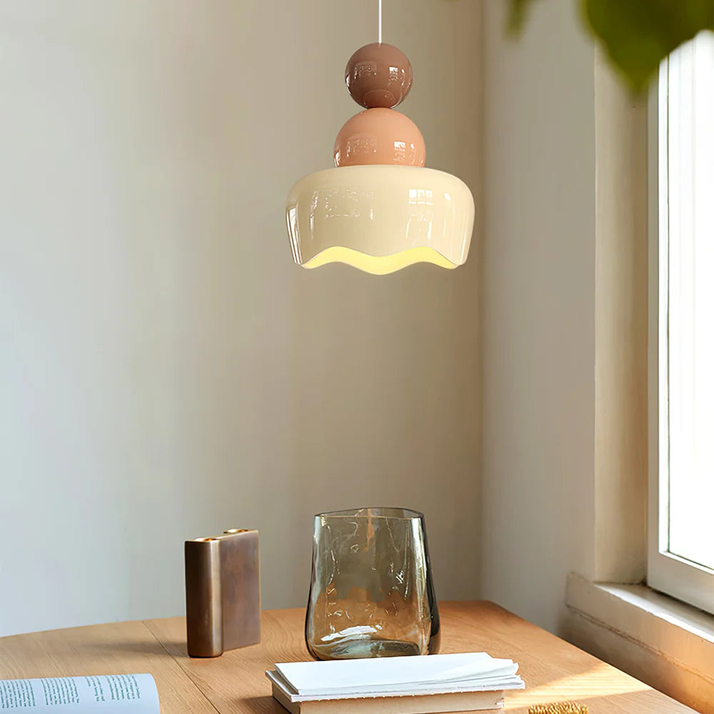 Valentina Sunny Rain Doll LED Pendant Light Cream Resin Bedroom - Neutral Decor